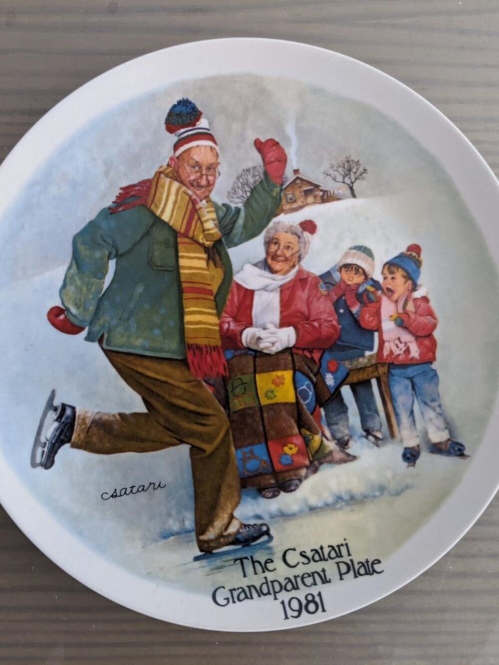 Knowles The Skating Lesson Collector Plate